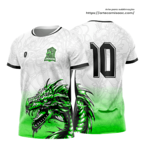 Arte Vetor Camisa Interclasse Dragão Verde