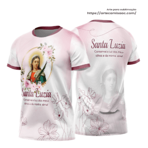 Arte Vetor Camisa Religiosa Santa Luzia Mod-02