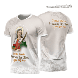 Arte Vetor Camisa Religiosa Santa Luzia