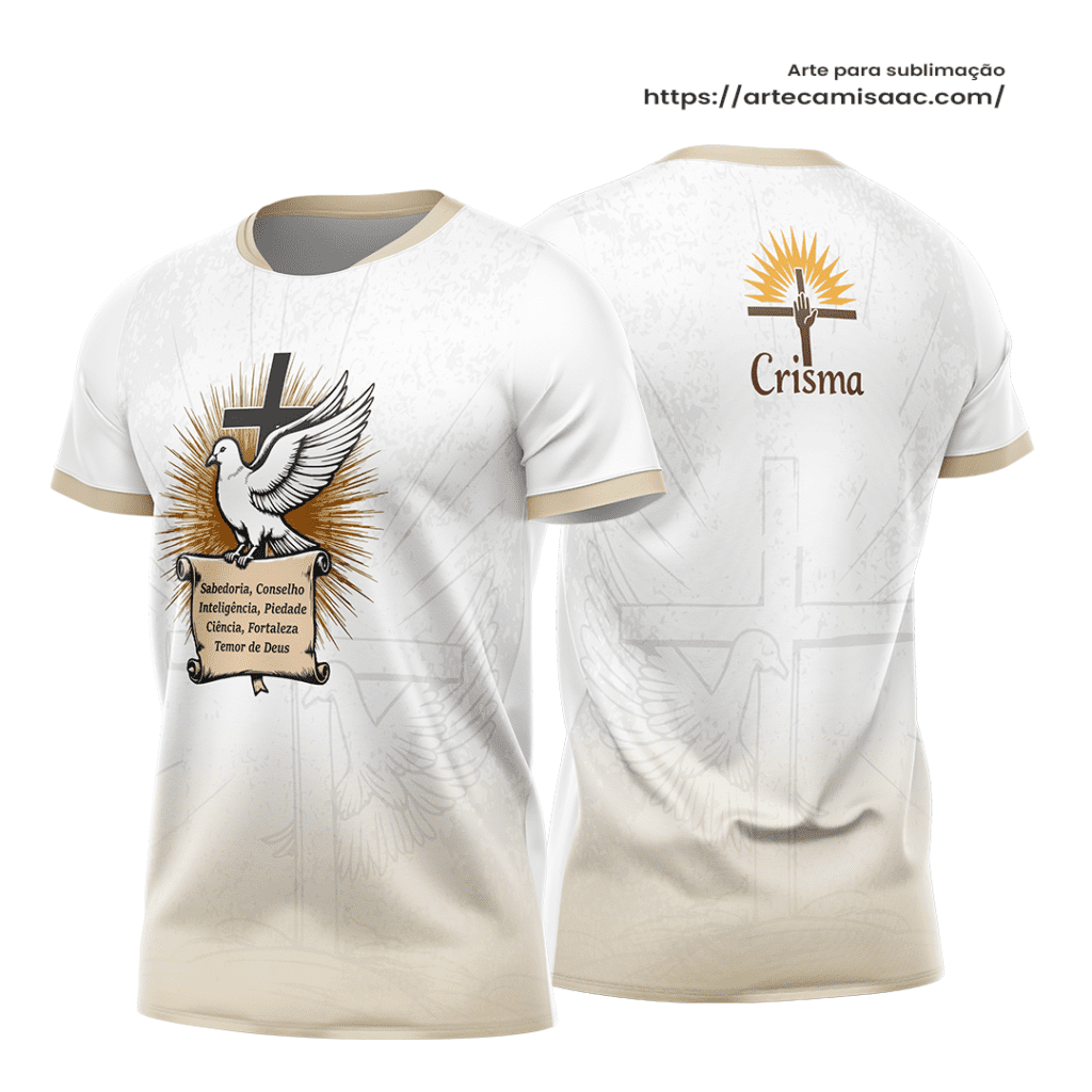 Arte Vetor Camisa Religiosa Crisma Mod-02 - Arte Camisa