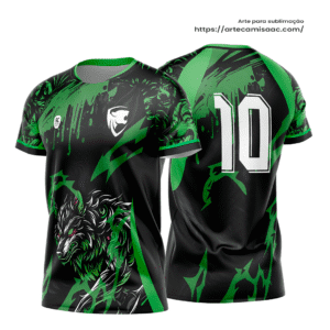 Arte Vetor Camisa Interclasse Lobo Mod-02
