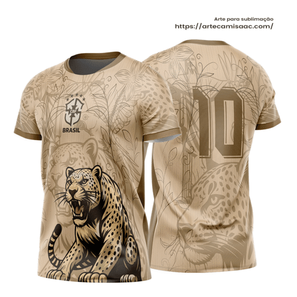 Arte Vetor Camisa Interclasse Onça Pintada Brasil